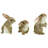 The Bunny Den, 3 Piece Garden Statues Set