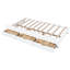 Lit plateforme simple en bois avec lit gigogne, tête de lit et tiroirs, blanc immaculé