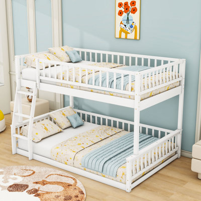 Bunk Bed With Ladder And Guardrails