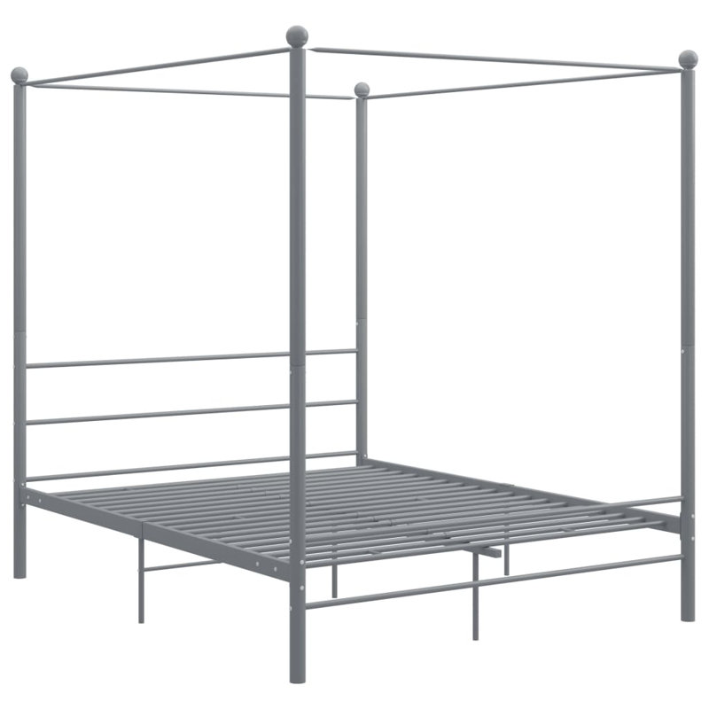 Azeezah Metal Bed, Grey, 160 x 200 cm