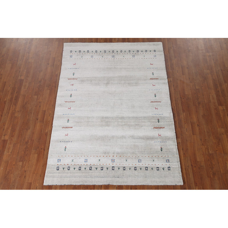 Tribal Wool Gabbeh Indian Rug 5x8