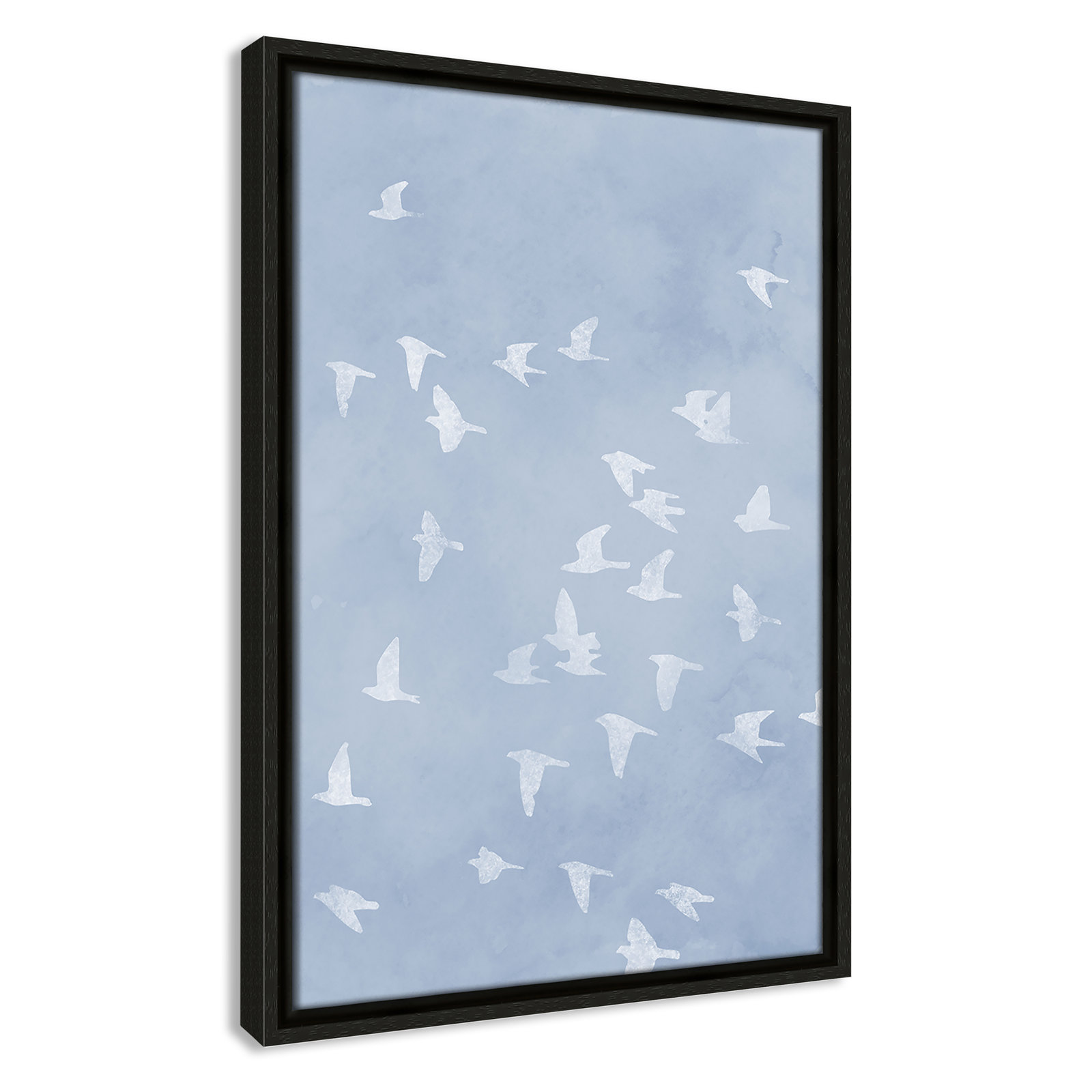 Flying Friends Print by Marcus Prime, 13.5'' W x 19.5'' H, Espresso Floater
