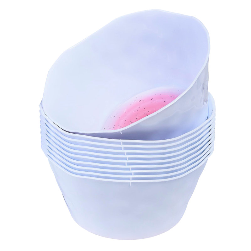 ASSIETTES DE SAUCE ROSE | Conception d'ondes océaniques | Collection Lava | 16 oz - 10 PC