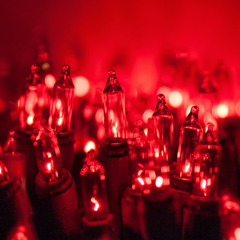606'' String Lights, Red