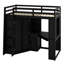 Lit mezzanine avec grande armoire intégrée, bureau-1135085070