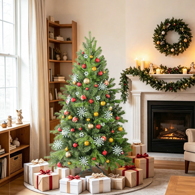 Sapin de Noël pin non éclairé, 5'