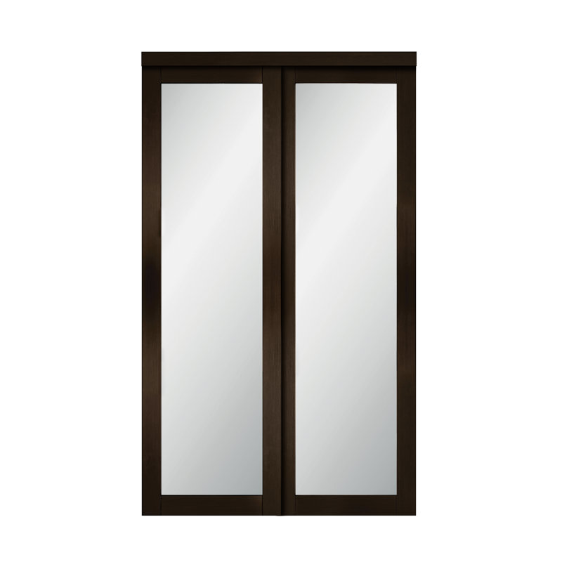 Portes coulissantes pré-finies en bois manufacturé à panneaux