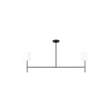 Barbara Barry Key 2 Light Dining Room Chandelier With White Linen Shade