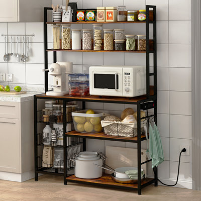 Jeany 39'' Steel Standard Baker's Rack with Microwave Compatibility