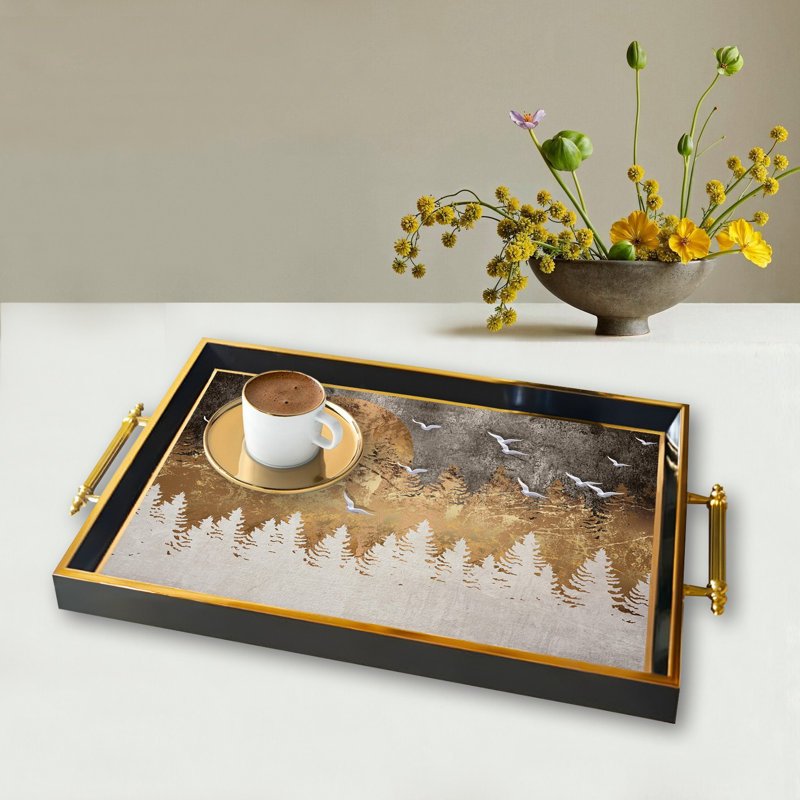 Elegant Glass Tray, 19.7 x 11.4 x 1.4 inches | 100% Durable Glass Construction | Easy to Clean with Damp Cloth | Ideal for Serving, Decorative Display, and Organizing | Stylish Addition to Home Décor