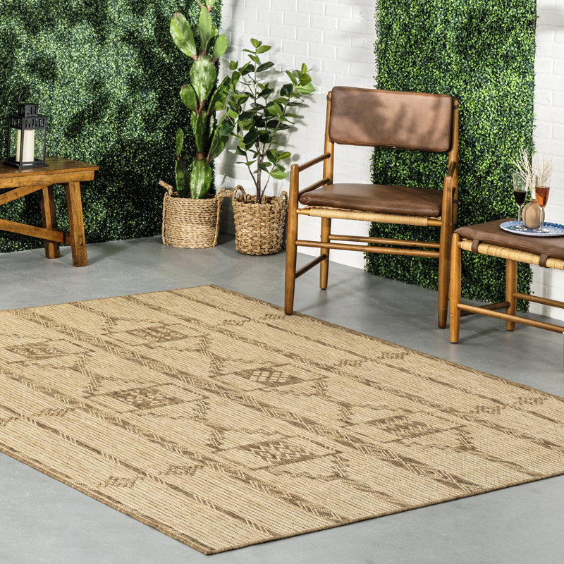 Tapis intérieur / extérieur beige_GBCB49A, Rectangle 4 pi x 6 pi
