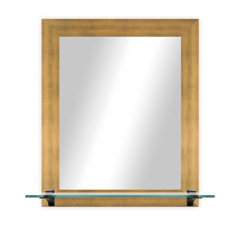 Miroir Kridia, Verticale, Or mat / noir, H 25,5 po x l 21,5 po