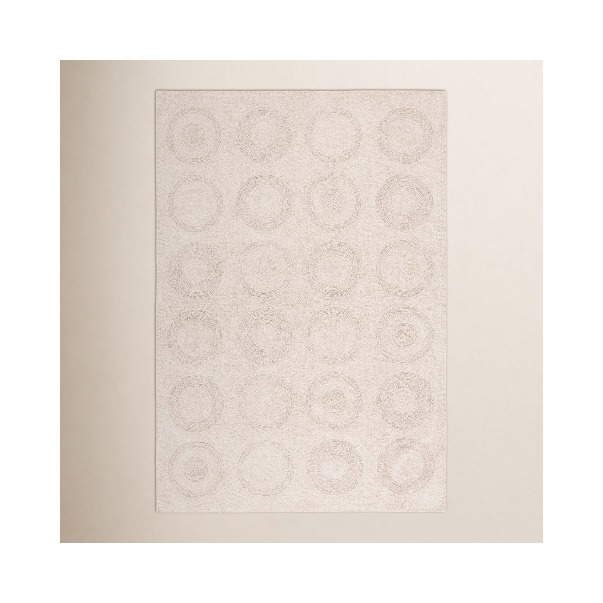 Mullen Handmade Recycled Cotton Ivory Rug, Rectangle 6' x 9'