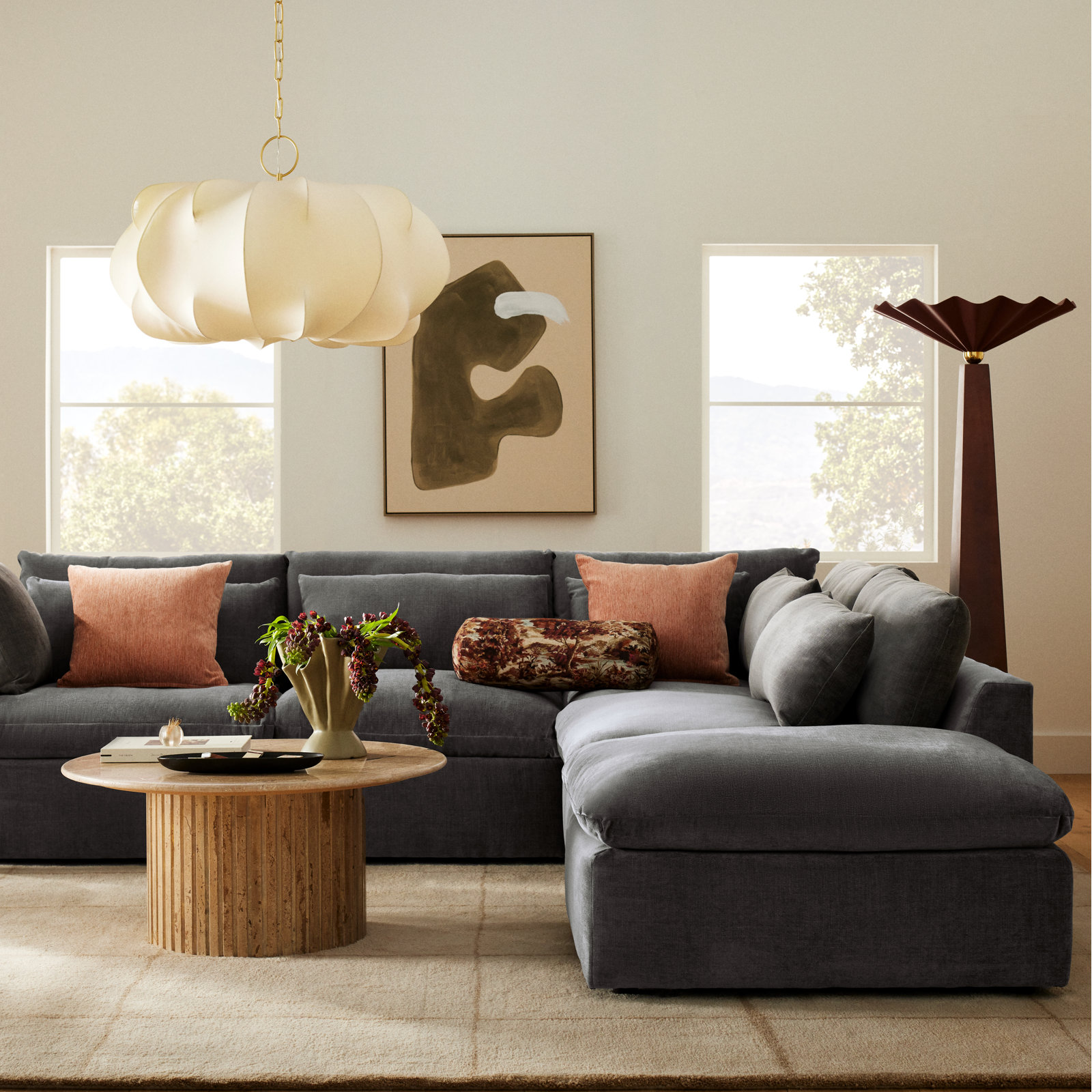 Keilah Single Light Pendant, 25 W, 79.75" H x 36" W x 36" D
