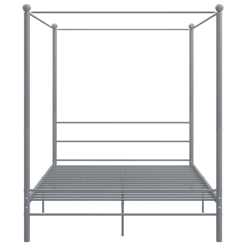 Azeezah Metal Bed, Grey, 160 x 200 cm