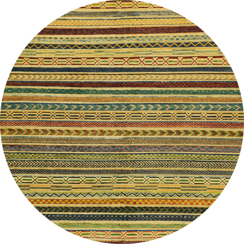 Abstract Indoor Rug, Round 6'