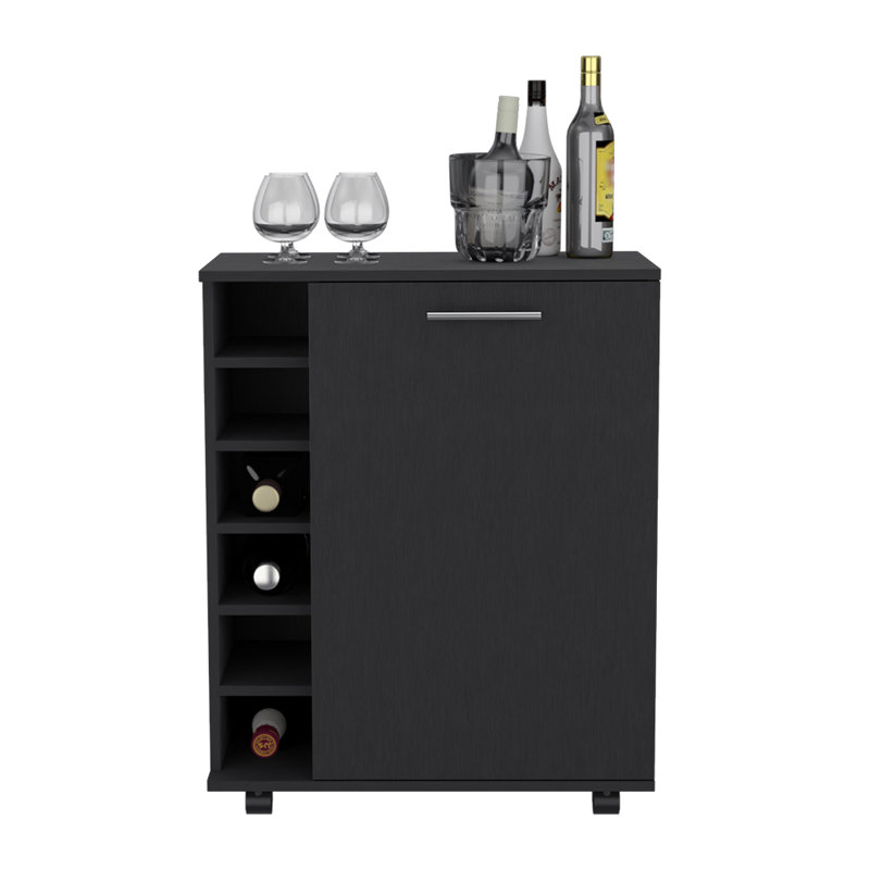 Chariot-bar, salon, Noir