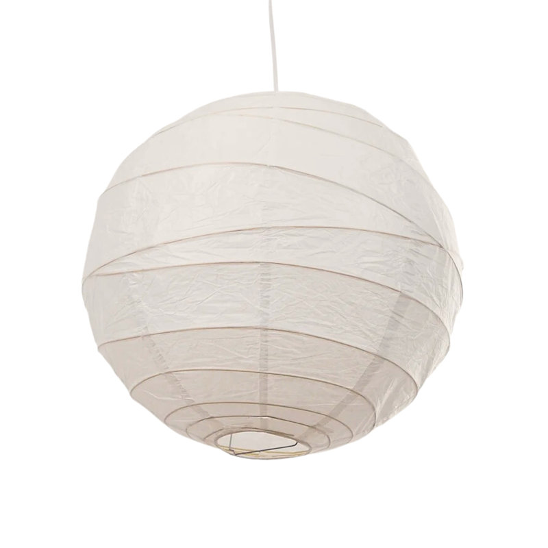 Irregular Paper Sphere Pendant Shade, 35 cm W