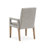 Extendable Rectangular Dining Table With 2 Arm Benches And 2 Grey Arm Chairs-1507271593-1507271508
