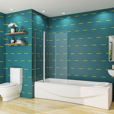 Nikkie 1400 mm H Frameless Bath Screen