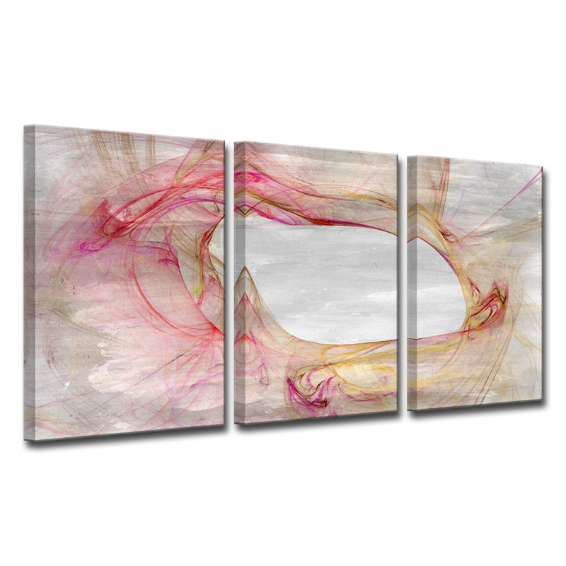 « glitzy brume xvii »-3 pièces, impression sur toile tendue