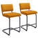 Ambrine Low Back Tufted Velvet Upholstered Counter/Bar Stool with Steel Sled Frame