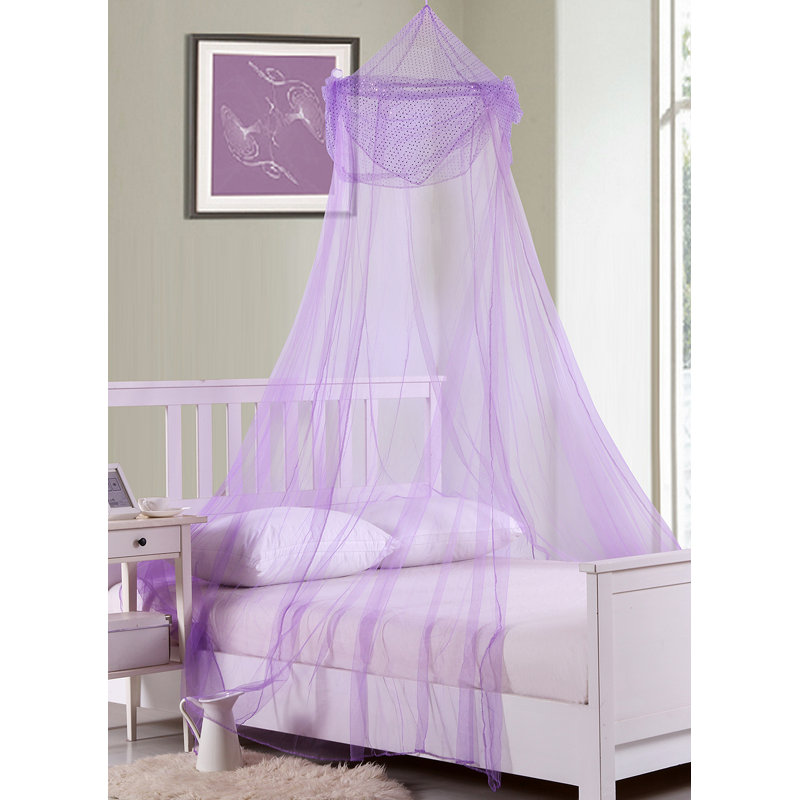  Lit à baldaquin pliable pour enfants, Mauve