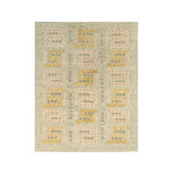 Rug & Kilim’S Scandinavian Style Rug In Green, Beige And Gold Geometric Pattern