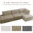Berlare 4 - Piece Upholstered Boneless Compression Corduroy Modular Sectional Sofa Set with Removable Ottoman – Fully Compressed, No Assembly Required-1066882503-824664438
