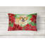  Coussin décoratif intérieur / extérieur Golden Retriever Poinsettias
