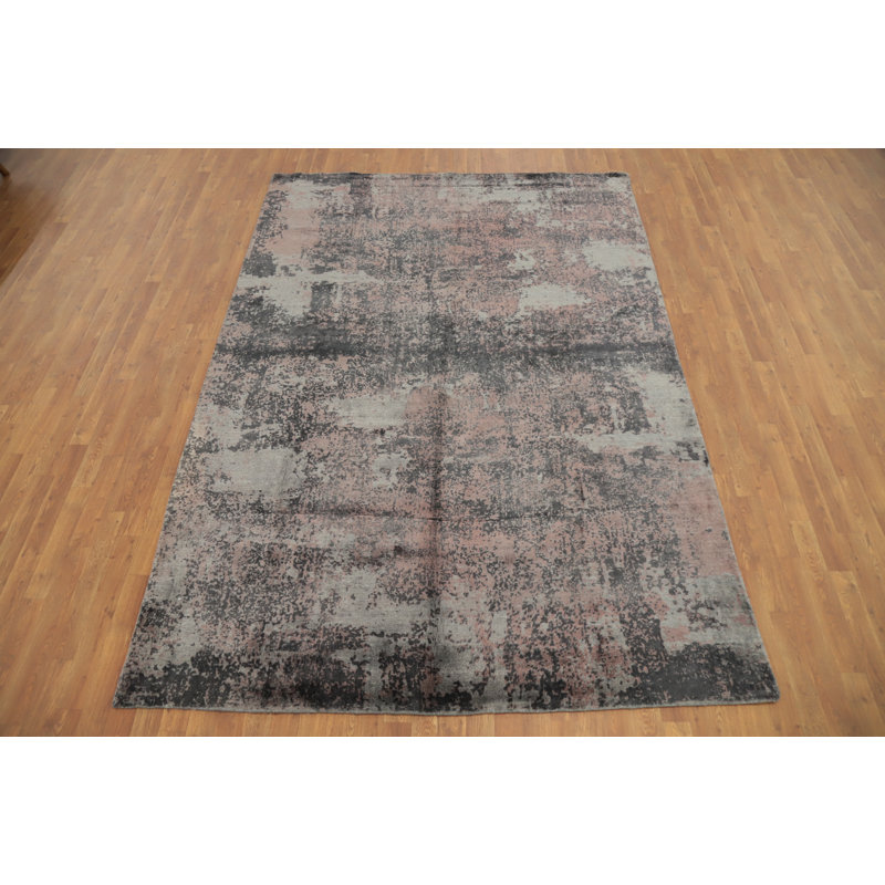 Tapis abstrait aspect vieilli 7 x 10