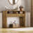 Farmhouse Entryway Table, Console Table With 2 Drawers, 2 Compartments And Bottom Shelf, Farmhouse Style Sofa Table-1882458977