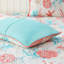 Courtepointe 6 pièces avec coussins, corail double / grand, coquillages imprimés, étoile de mer et coraux, mélange de tissu doux, vermicelle, broderie côtière, coton lavable à la machine-126363564-126363563