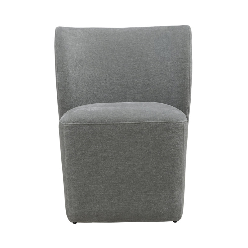Chaise rembourrée Faouzi avec roulettes, Saphire