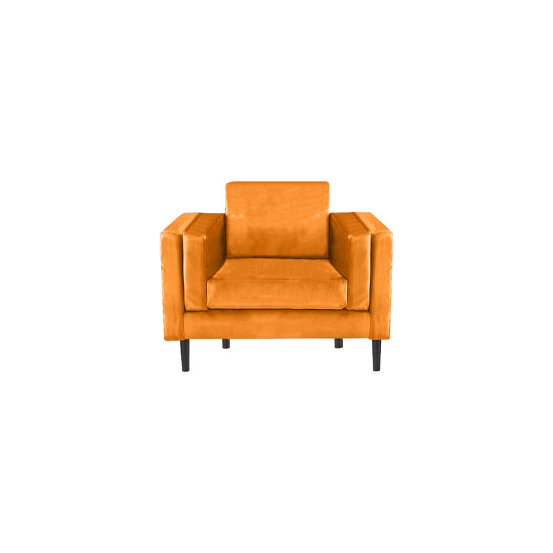 Deavian Velvet Armchair, Burnt Orange