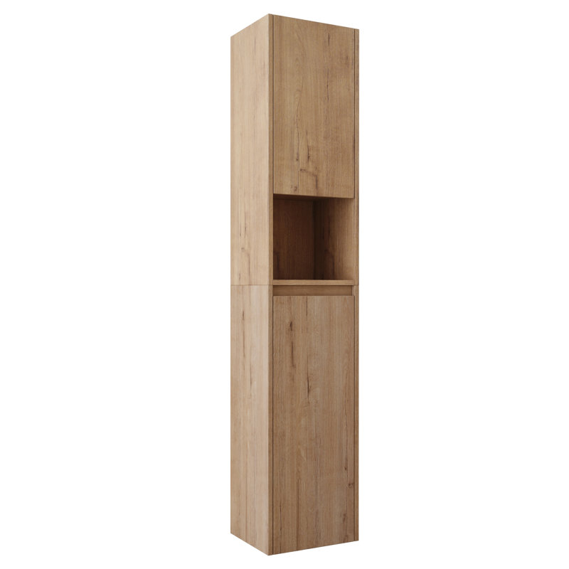 Armoire murale de salle de bain moderne 12 "avec charnières à fermeture en douceur, 2 portes et 1 tablette - conception peu encombrante
