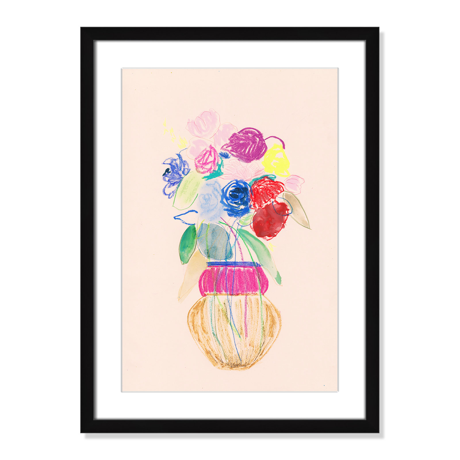 Simple Floral Collection "Simple Floral II" Print by Bea Dina, White, 23" H x 17" W x 1.25" D