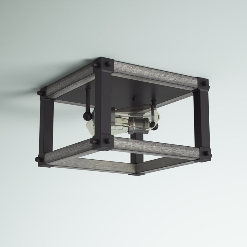 Charles Flush Mount, Ashen Barnboard