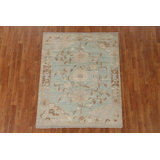 One-of-a-Kind 4'0" X 4'11" New Age Wool Area Rug in Blue