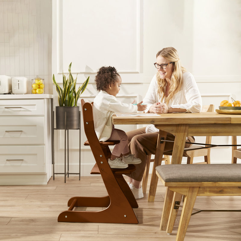 ECR4Kids Grows with Me Chair, Dark Walnut