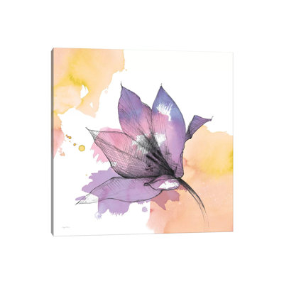 Watercolor Graphite Flower IX by Avery Tillmon - Wrapped Canvas Painting