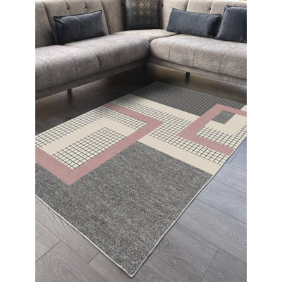 Performance Washable Geometric Indoor / Outdoor Rug