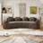2-Piece Curved Compressed Boneless Sectional Sofa, Symmetrical Modular Design-415156623