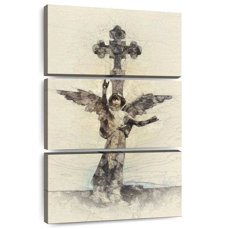 Leisha, ange du chagrin, H 45 po x l 28 po