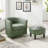 Upholstered Chair With Ottoman-743064009