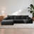 107'' Cloud Sectional Couch With L-Shape Chaise, Modern Modular Sofa With Deep Seat