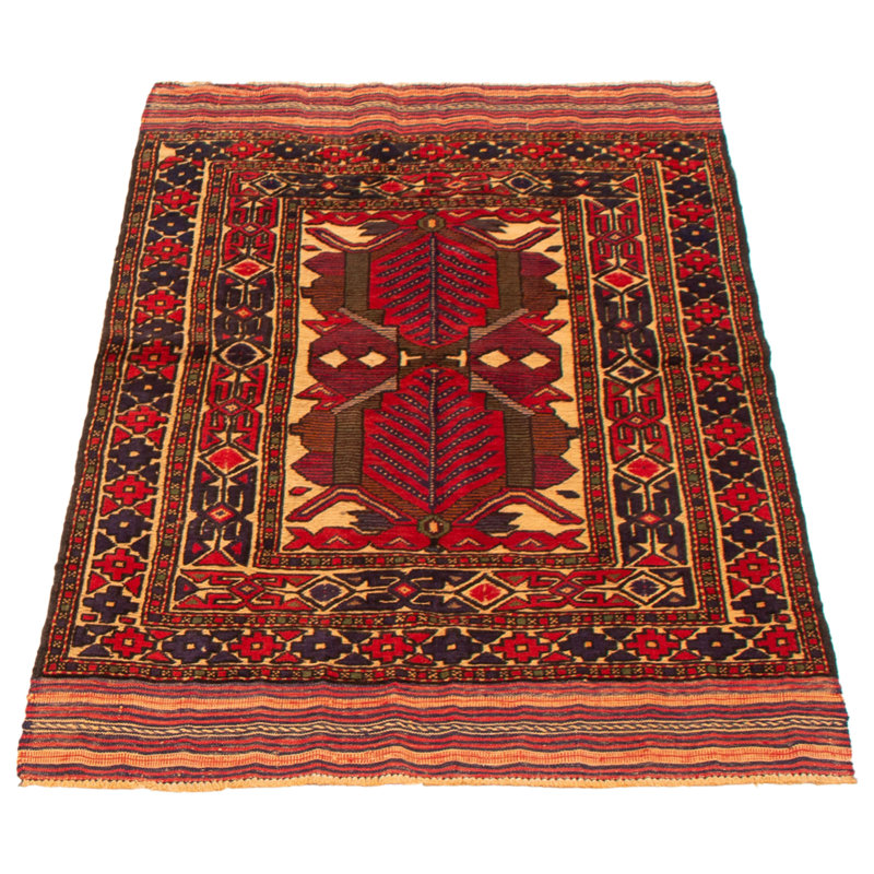 Tapis rouge foncé Miruna 3 pi 7 po x 5 pi 11 po