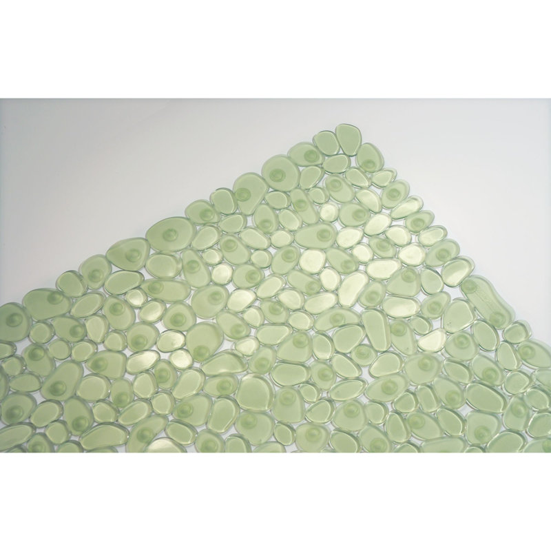 Sydni Plastic / Acrylic Non-Slip Shower Mat, Green