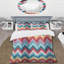 Motif géométrique multicolore à chevrons - Ensemble de housse de couette à chevrons - Microfibre de polyester-586085040