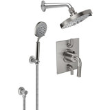 Descanso 2.0 GPM Styletherm 0.5" Thermostatic Shower System with Showerhead and Handshower on Hook
